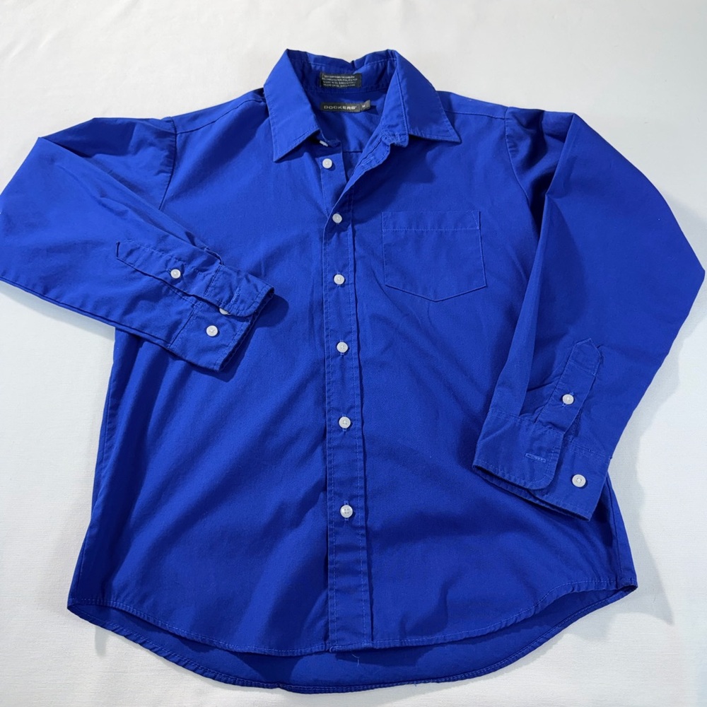 Dockers Boys Vibrant Blue Button Down Shirt